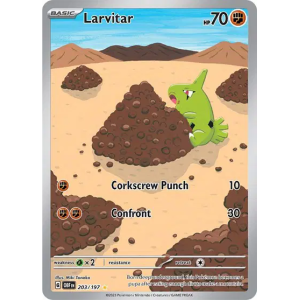 Scarlet & Violet Obsidian Flames 203/197 - Larvitar [Illustration Rare]