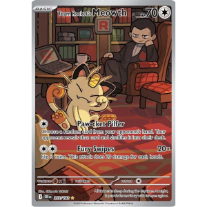 Scarlet & Violet - Destined Rivals 203/182 - Team Rocket's Meowth [Illustration Rare]